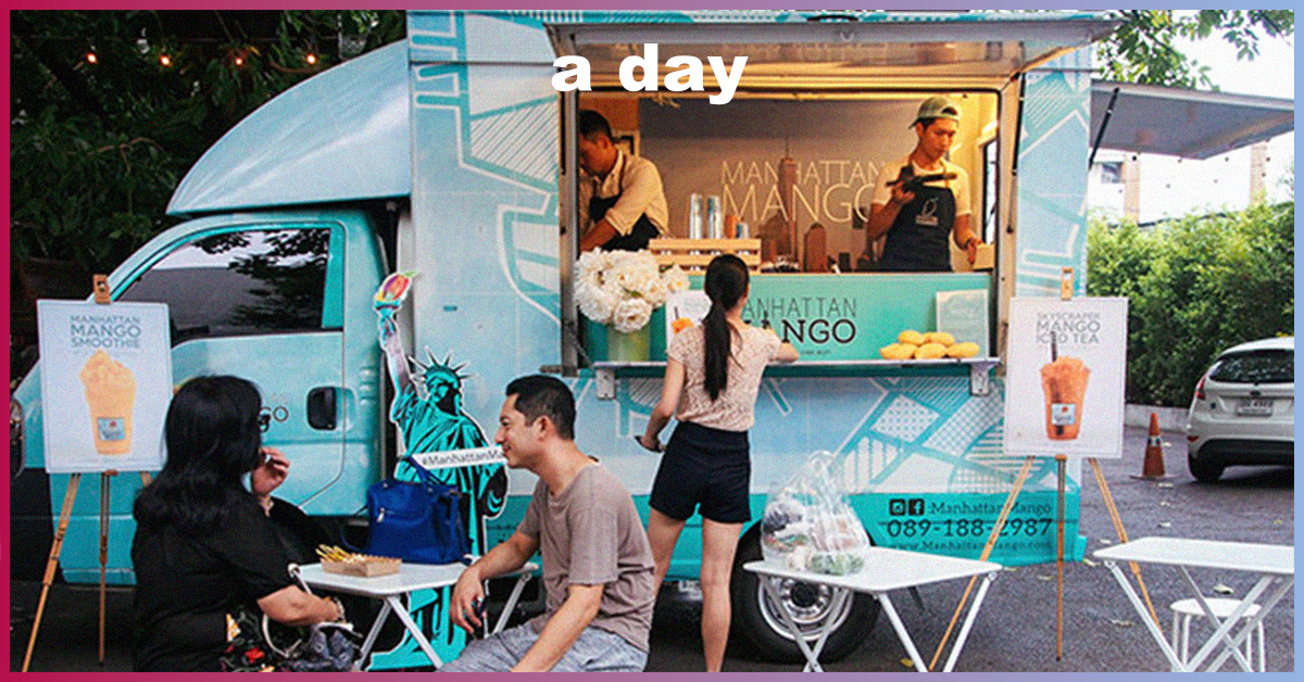 Manhattan Mango Food Truck สีสดใสที่ดึงดูดใจลูกค้าด้วยเมนูมะม่วง » a