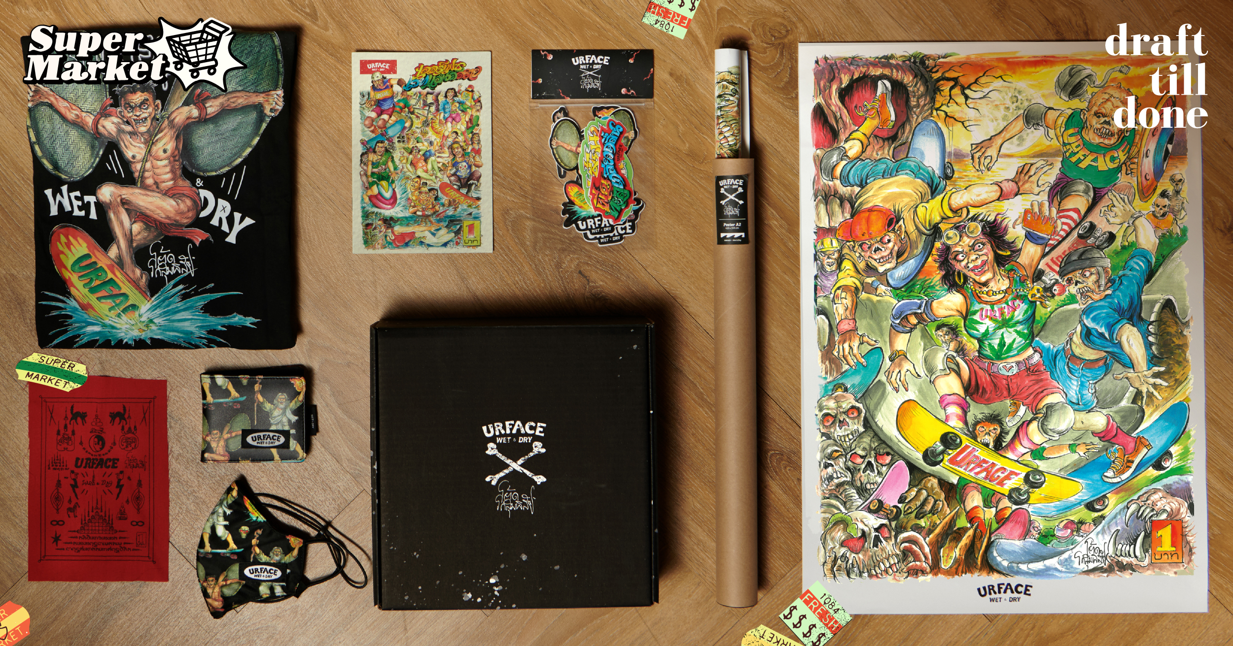 URFACE x Todd โปรเจกต์คืนชีพผีไทยที่หยิบลายเส้นการ์ตูนผีเล่มละบาทมาอยู่บนแฟชั่นไอเทม