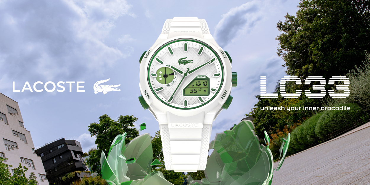 ปลดปล่อยพลังความดุร้ายในตัวคุณไปกับนาฬิกา Lacoste LC33 Collection สู่ชีวิตที่เต็มไปด้วยความตื่นเต้นตลอดทั้งปีนี้! 